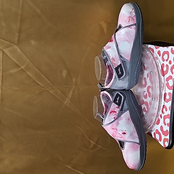 K Jambu Sneaks Pink grey 6.5 Wide fit dual velcro enclosure snug comfortable NWT - Picture 10 of 11